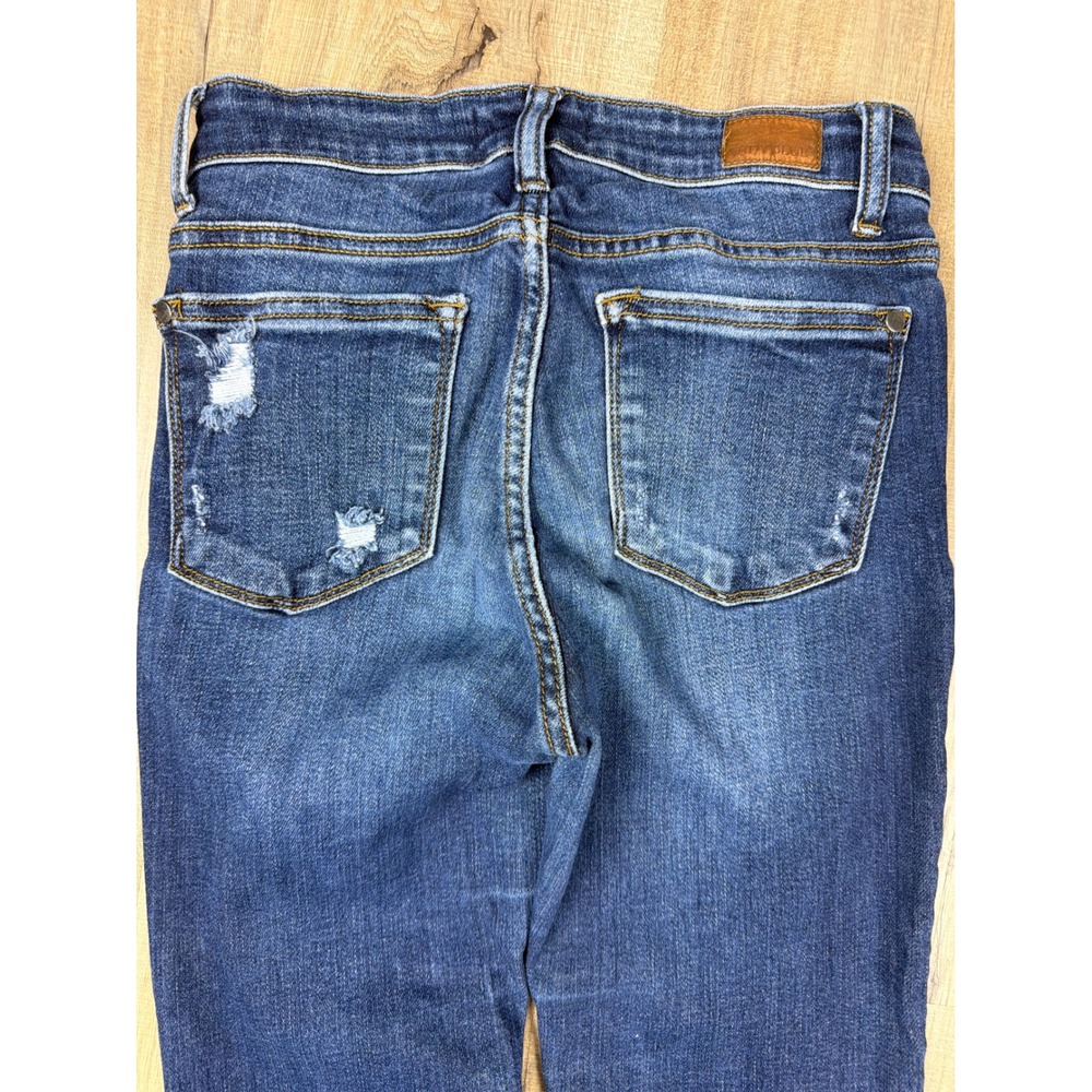Judy Blue Skinny Jeans Dark Wash Distressed Denim JB82135DK Womens Size 3 26 - Picture 7 of 8